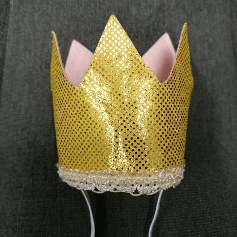 Gold Glitter Crown Headband Baby Toddler Princess Queen Birthday - Picture 2 of 8